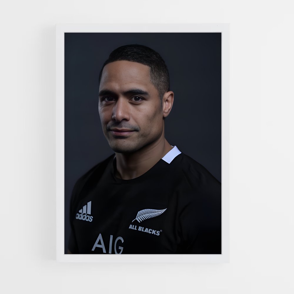 Poster Aaron de smith – affiche Rugby (vue 3)